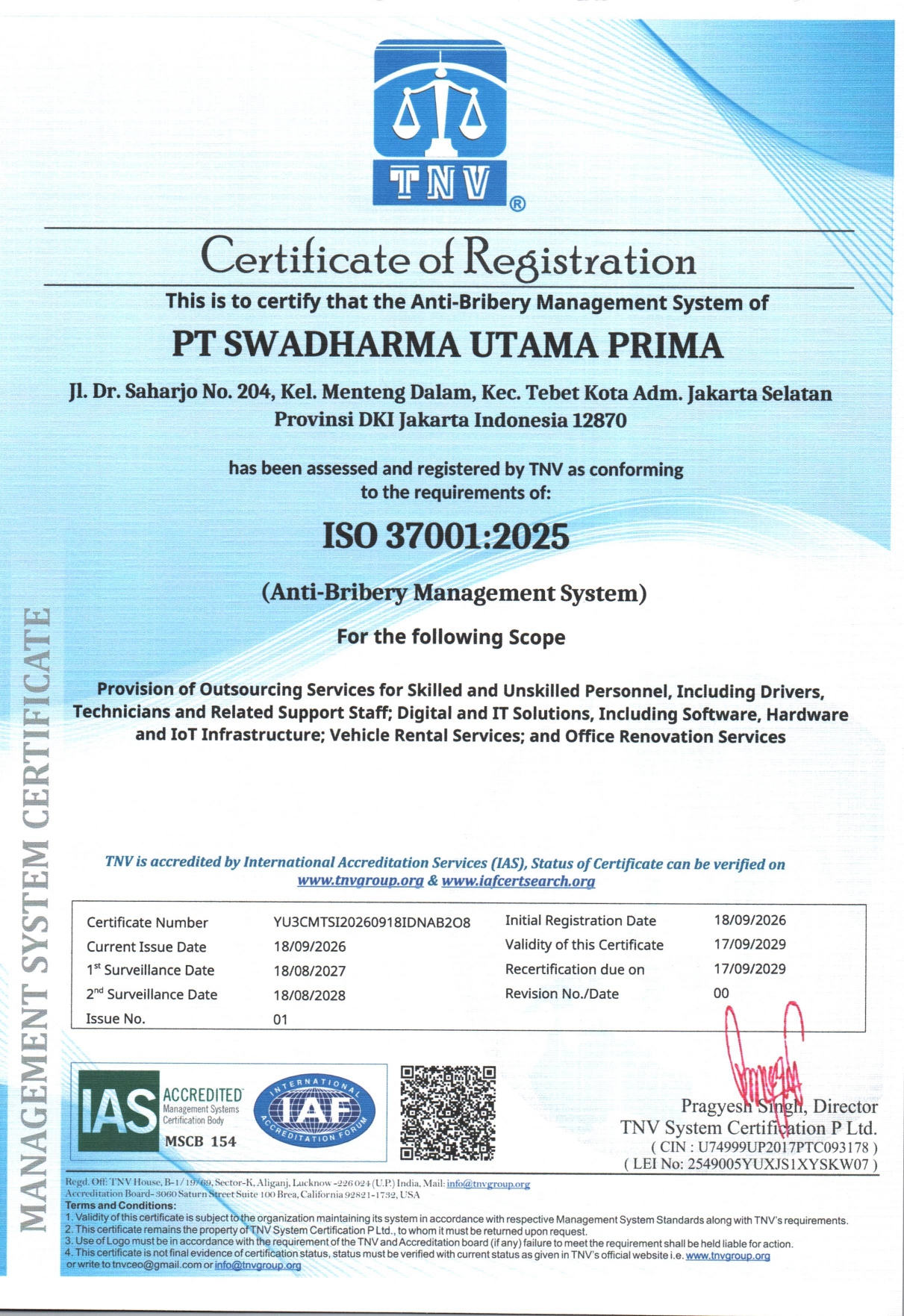ISO 37001:2025 – Anti-Bribery Management System